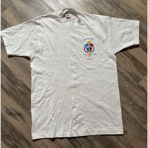 Vtg 90s National Honor Society Tee White Single Stitch Full Color Logo Shirt L